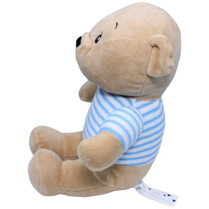 1234910 Happy People Teddybär mit blau-weiß gestreiftem Pulli, sitzend Kuscheltier Kumpel Leo Bär Gebraucht Teddy