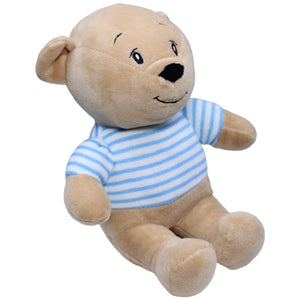 1234910 Happy People Teddybär mit blau-weiß gestreiftem Pulli, sitzend Kuscheltier Kumpel Leo Bär Gebraucht Teddy