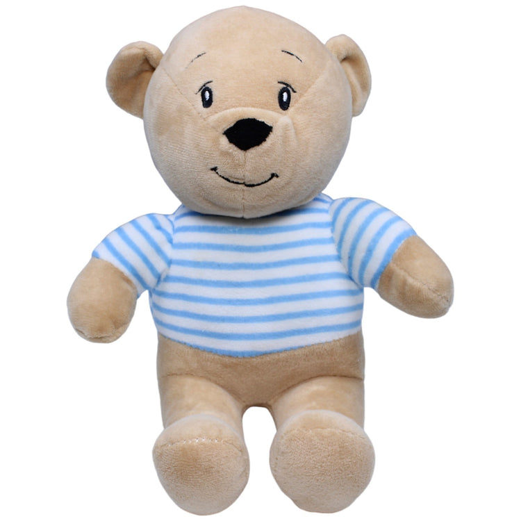 1234910 Happy People Teddybär mit blau-weiß gestreiftem Pulli, sitzend Kuscheltier Kumpel Leo Bär Gebraucht Teddy