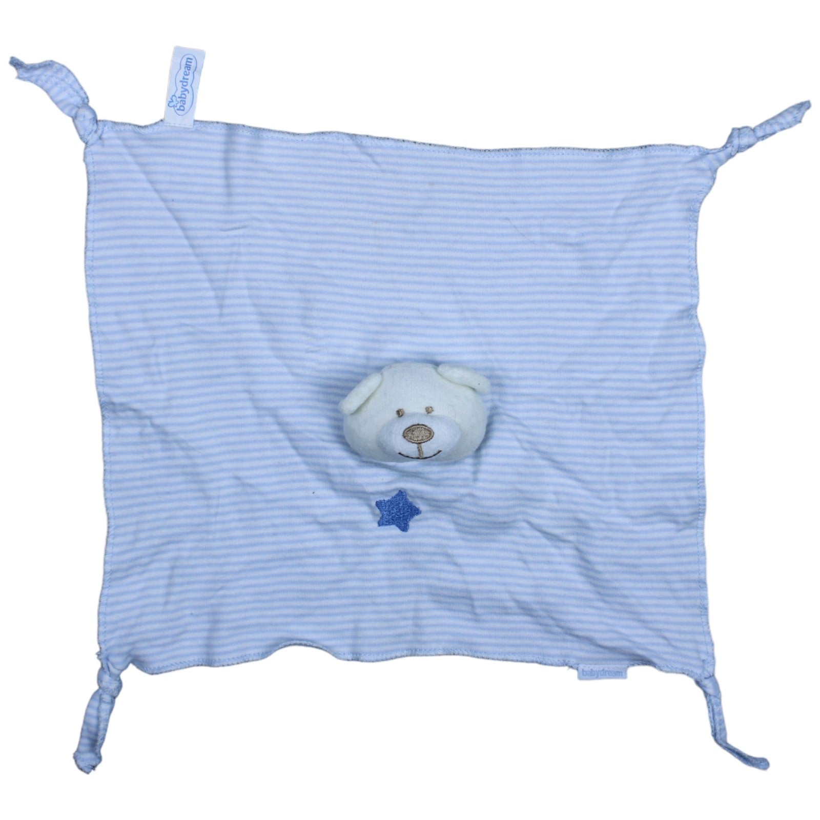 1234932 Babydream Schmusetuch, Bär blau gestreift Schmusetuch Kumpel Leo Gebraucht Knuddeltuch Kuscheltuch