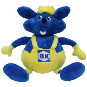 1234959 Plüsch & Promotion BK Tankstelle Maskottchen, blaue Tankwart Ratte Kuscheltier Kumpel Leo Gebraucht