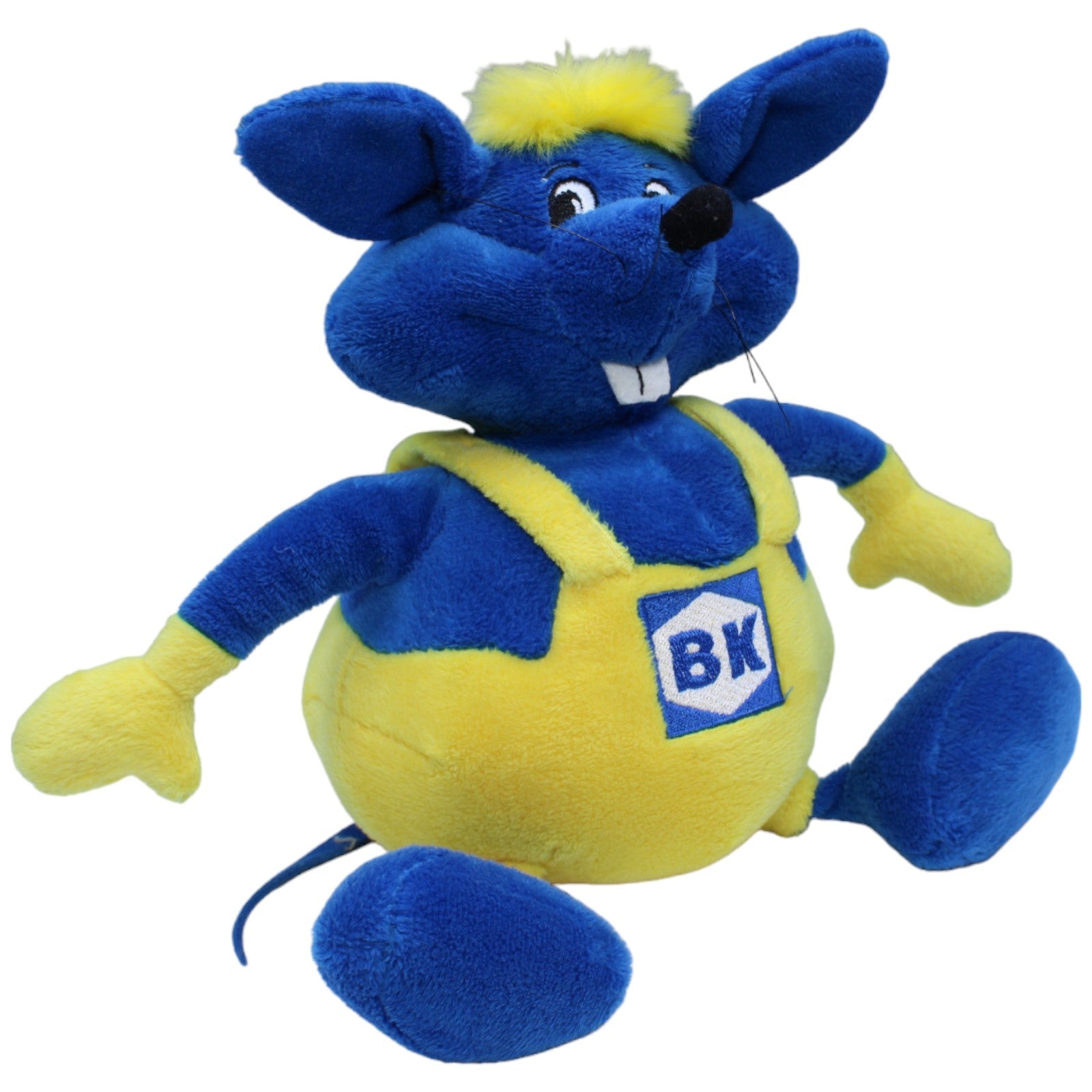 1234959 Plüsch & Promotion BK Tankstelle Maskottchen, blaue Tankwart Ratte Kuscheltier Kumpel Leo Gebraucht