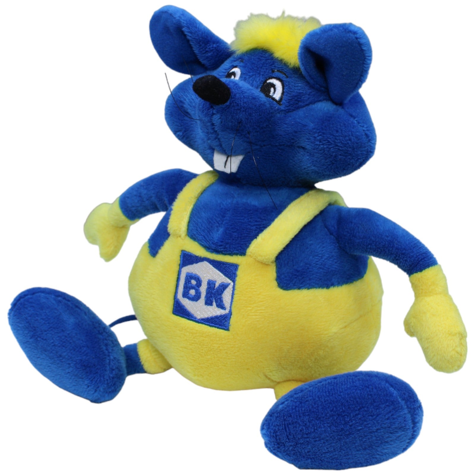 1234959 Plüsch & Promotion BK Tankstelle Maskottchen, blaue Tankwart Ratte Kuscheltier Kumpel Leo Gebraucht