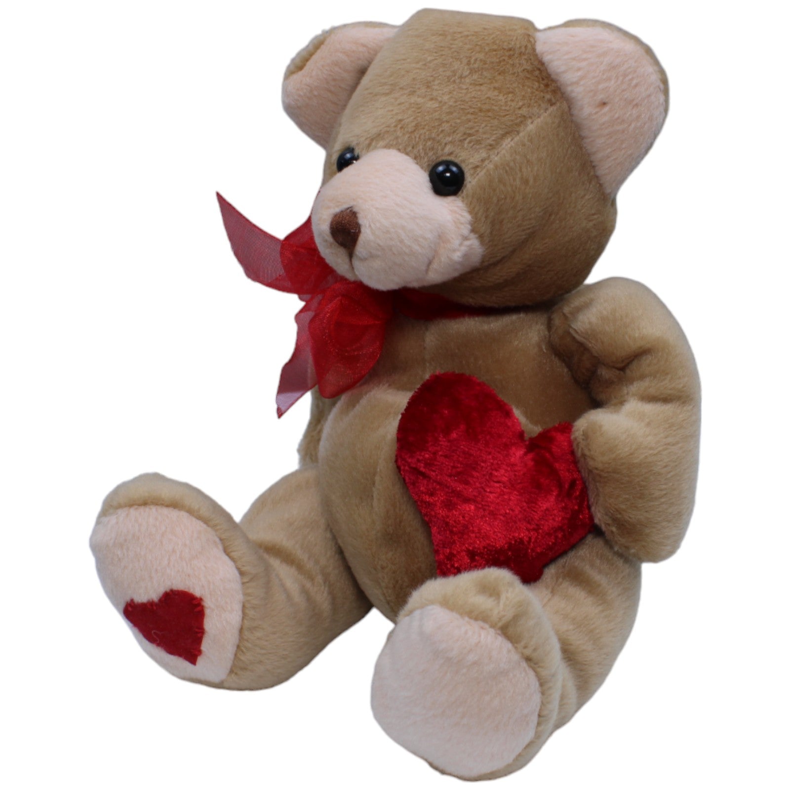 1234961 Magomora Sitzender Teddybär mit Herz & Schleife Kuscheltier Kumpel Leo Gebraucht