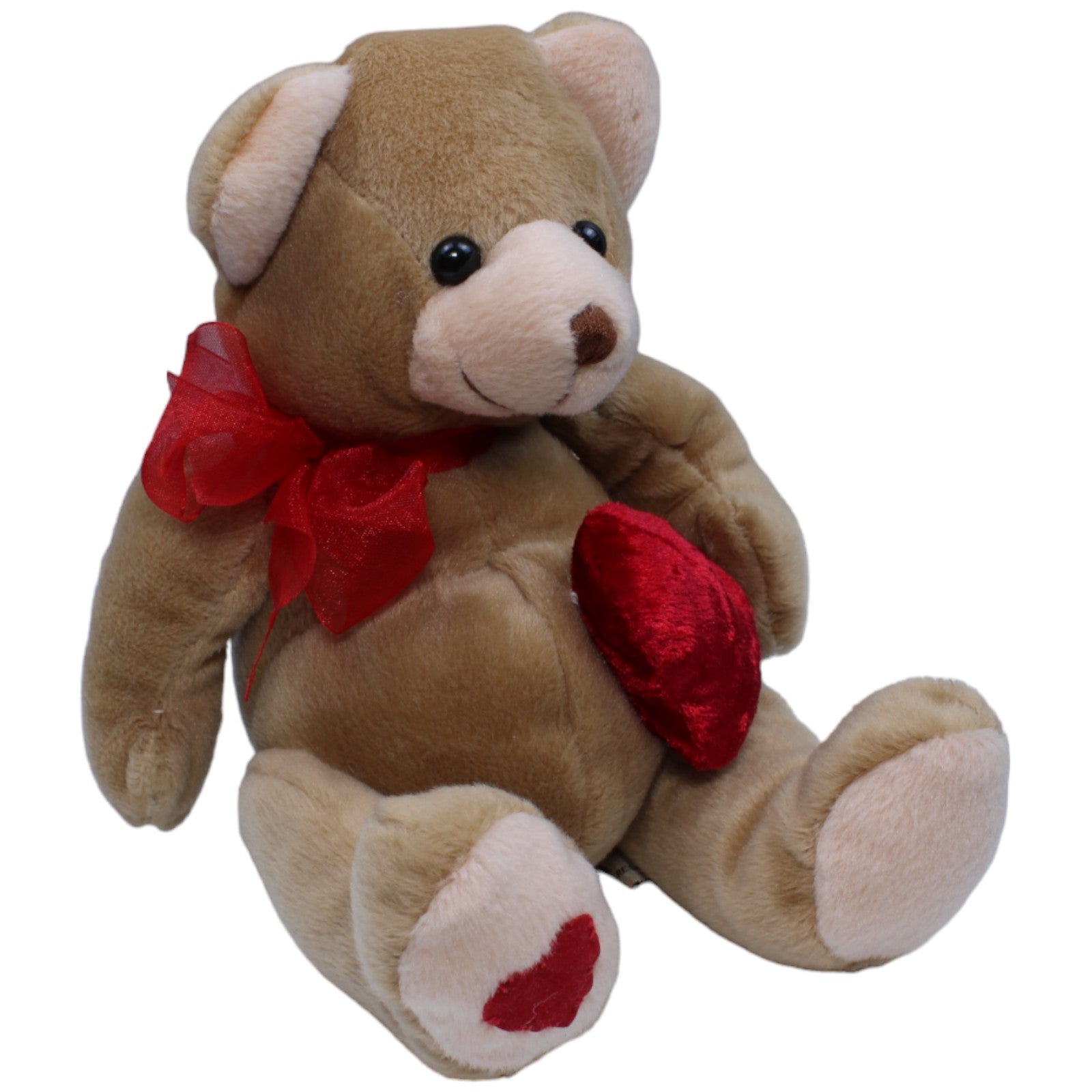 1234961 Magomora Sitzender Teddybär mit Herz & Schleife Kuscheltier Kumpel Leo Gebraucht