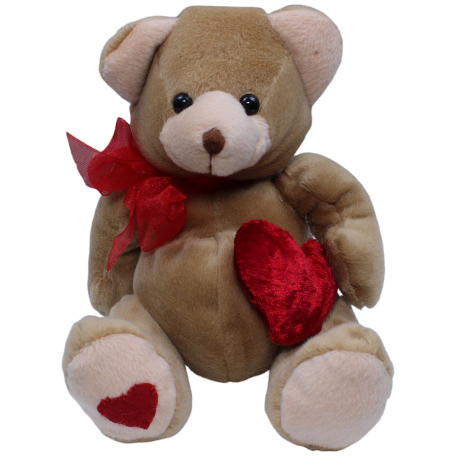 1234961 Magomora Sitzender Teddybär mit Herz & Schleife Kuscheltier Kumpel Leo Gebraucht