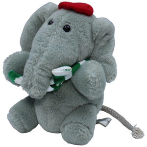 1234966 W. Steinbeck Vintage Elefant mit Schal & Baskenmütze Kuscheltier Kumpel Leo Gebraucht