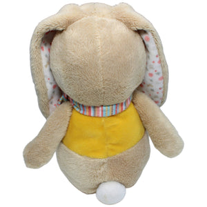 1235013 Nicotoy Hase mit buntem Schal, gelb Kuscheltier Kumpel Leo Gebraucht Ostern