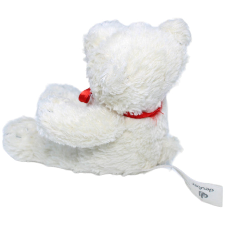 1235038 Deuter Teddybär mit Schleife, weiß Kuscheltier Kumpel Leo Gebraucht