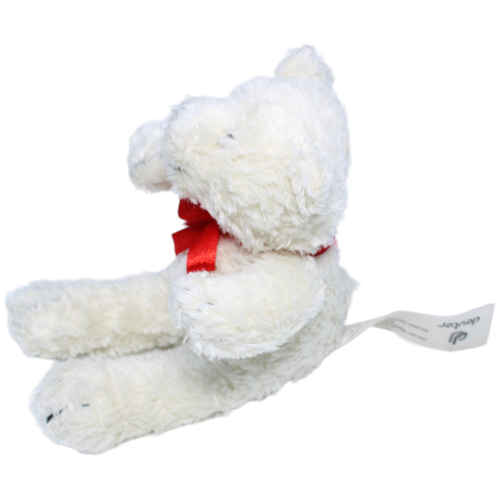 1235038 Deuter Teddybär mit Schleife, weiß Kuscheltier Kumpel Leo Gebraucht