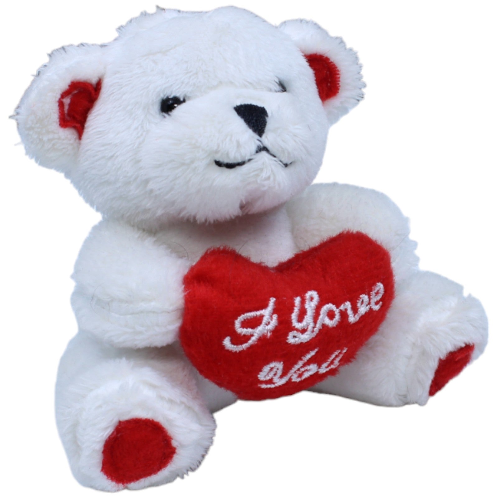 1235074 Heunec Mini-Teddybär "I Love You", weiß Kuscheltier Kumpel Leo Bär Gebraucht