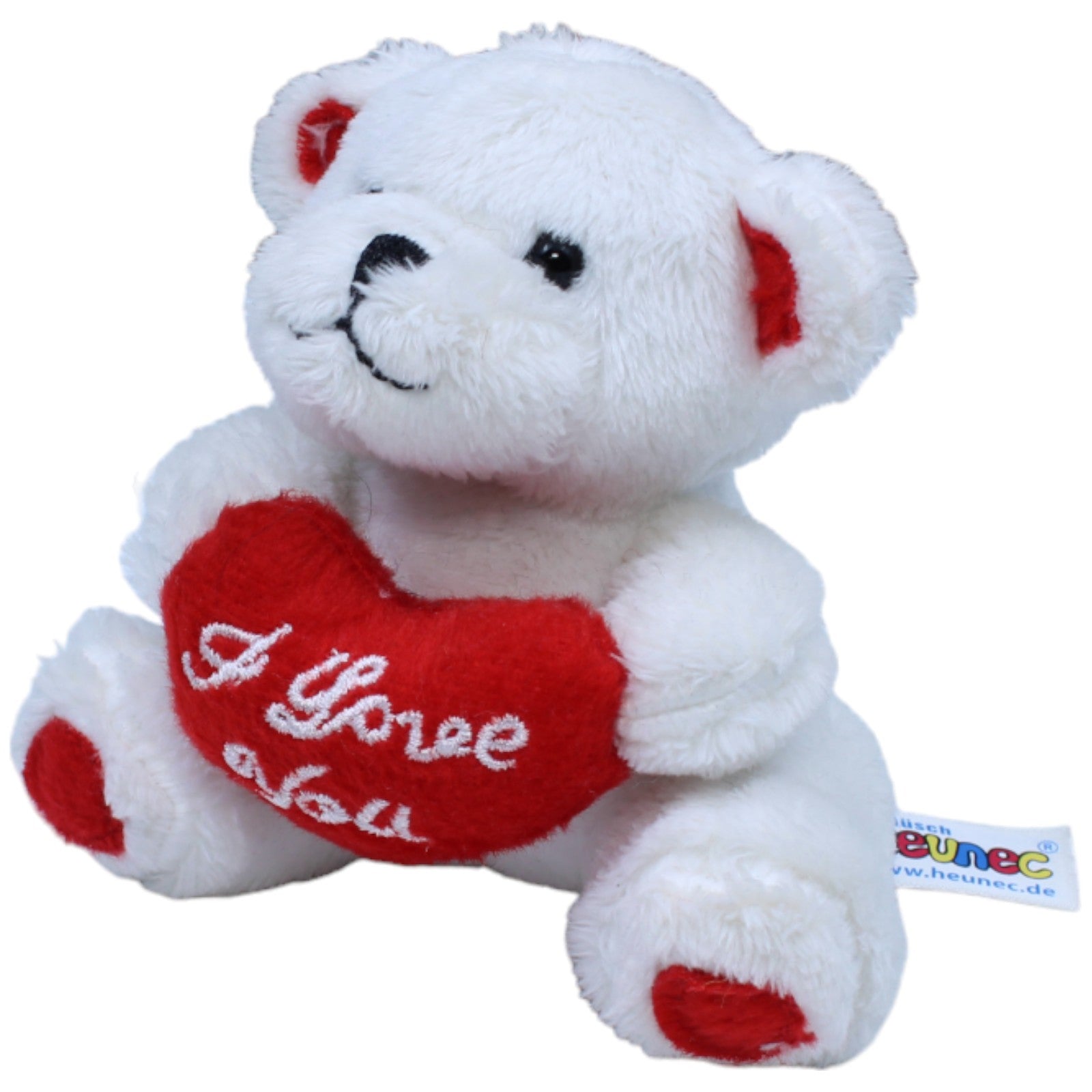 1235074 Heunec Mini-Teddybär "I Love You", weiß Kuscheltier Kumpel Leo Bär Gebraucht