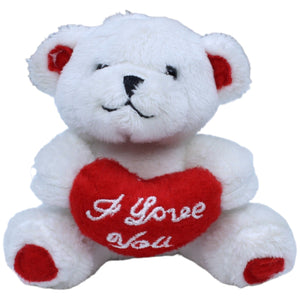 1235074 Heunec Mini-Teddybär "I Love You", weiß Kuscheltier Kumpel Leo Bär Gebraucht