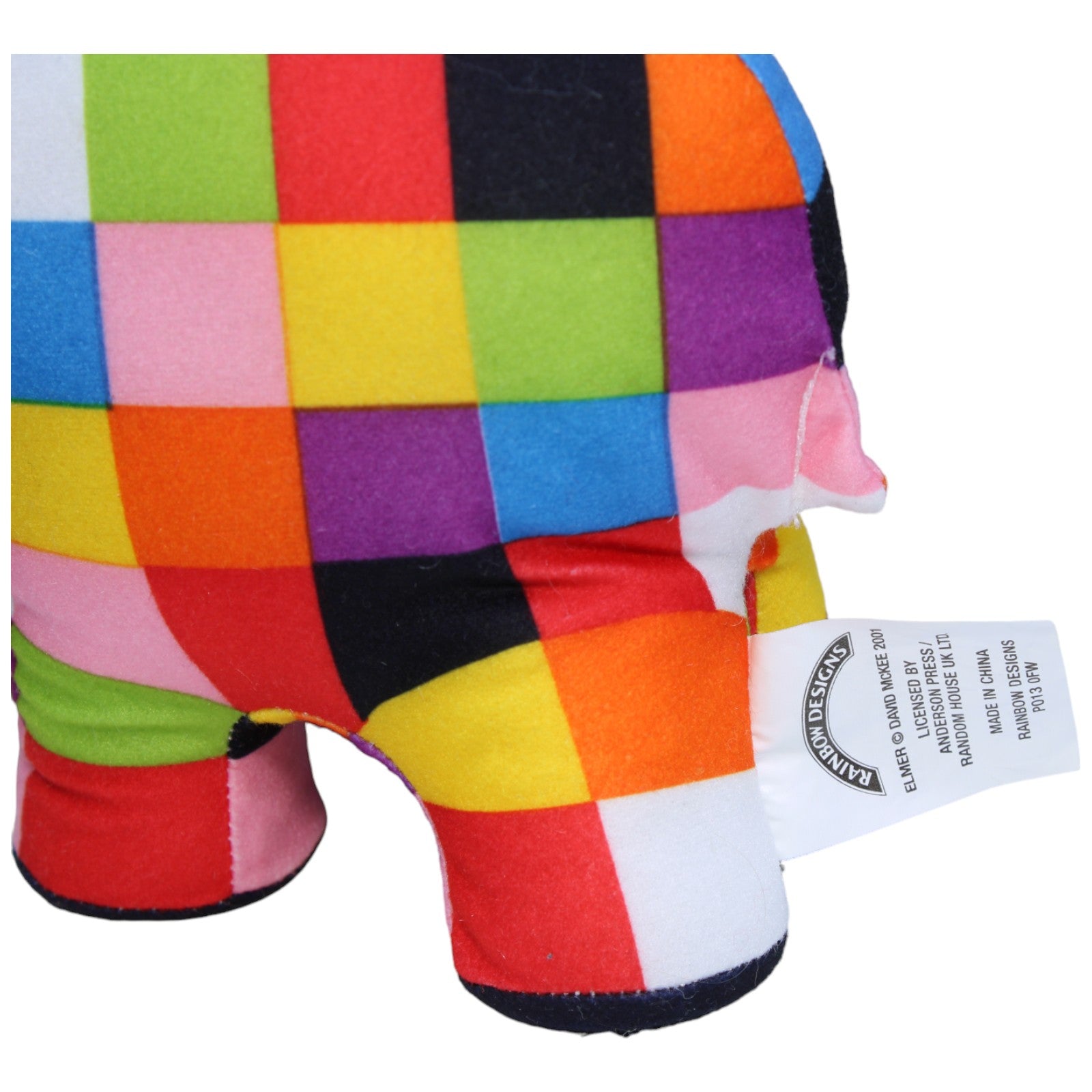 1235115 Rainbow Designs Ltd. David McKee, Vintage bunter Elefant Elmar Kuscheltier Kumpel Leo Gebraucht