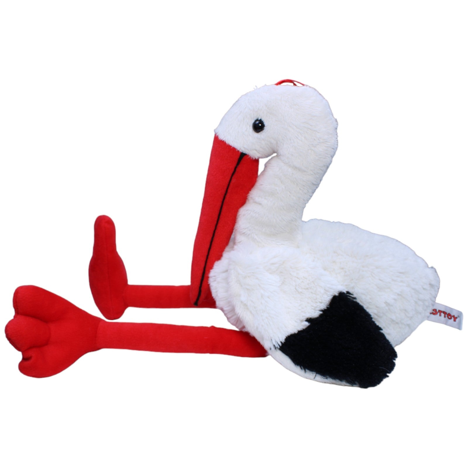 1235140 Besttoy XL Storch mit roten Beinen Kuscheltier Kumpel Leo Gebraucht