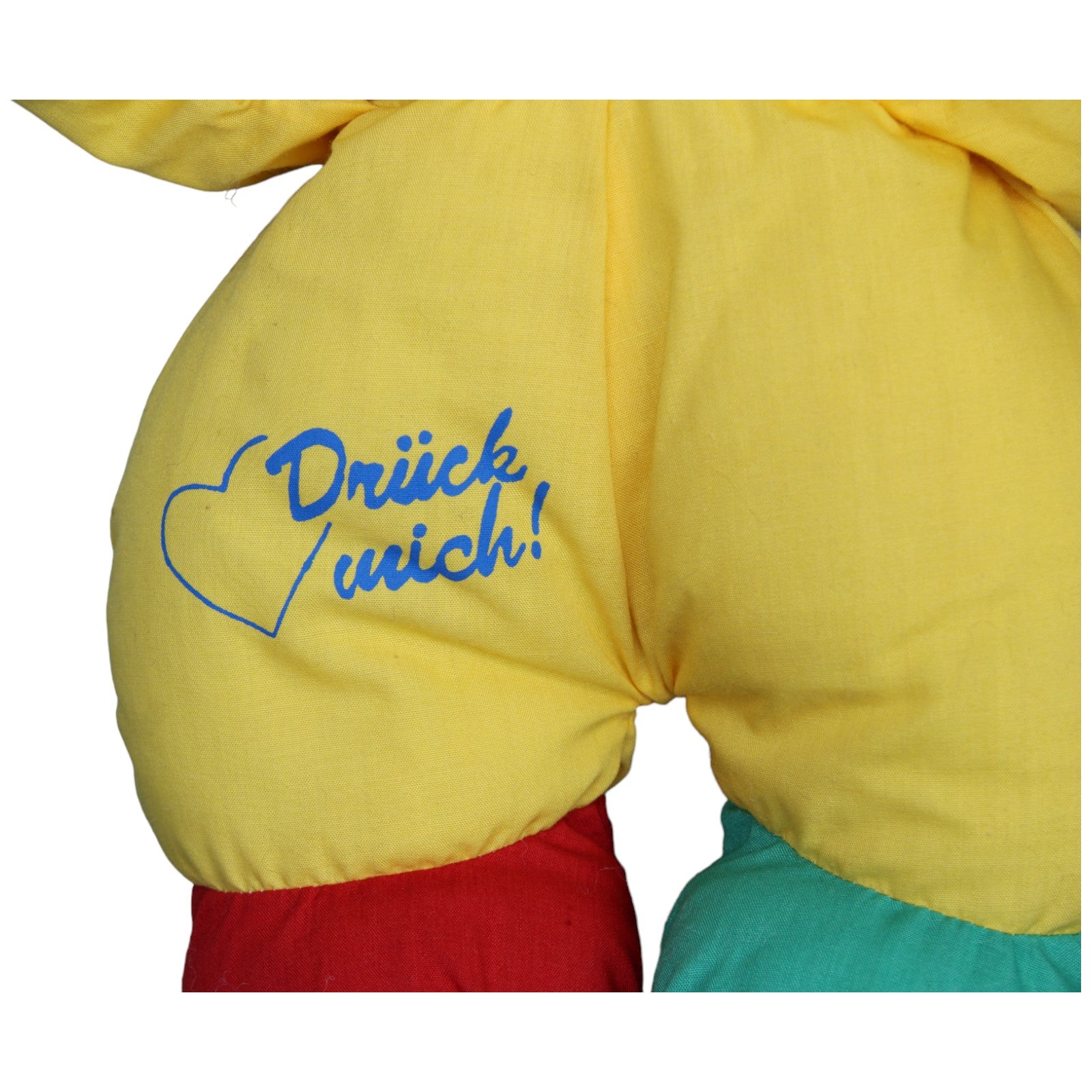 1235171 GEGU Vintage Knautschi Katze gelb "Drück mich!" Kuscheltier Kumpel Leo Gebraucht