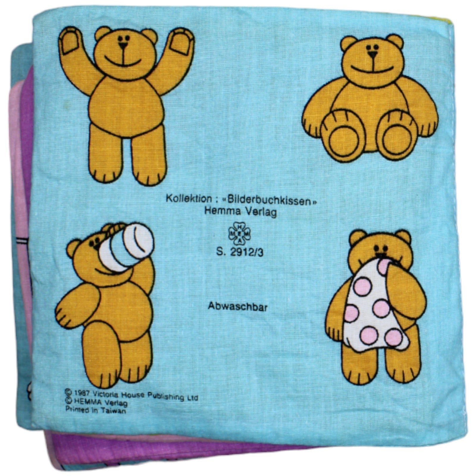 1235202 HEMMA Verlag Vintage Bilderbuchkissen, Mein Teddybär Plüschbuch Kumpel Leo Gebraucht