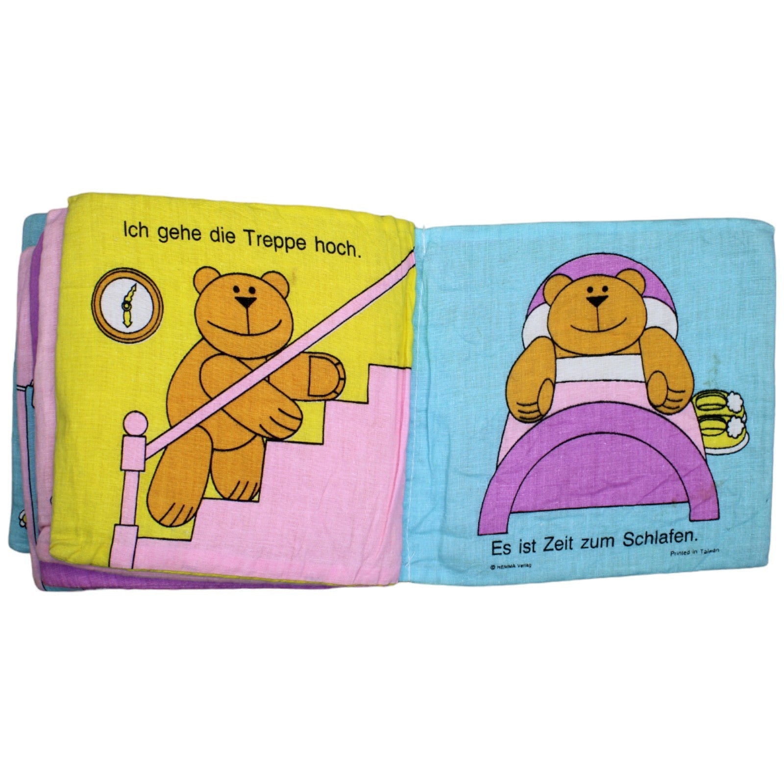 1235202 HEMMA Verlag Vintage Bilderbuchkissen, Mein Teddybär Plüschbuch Kumpel Leo Gebraucht