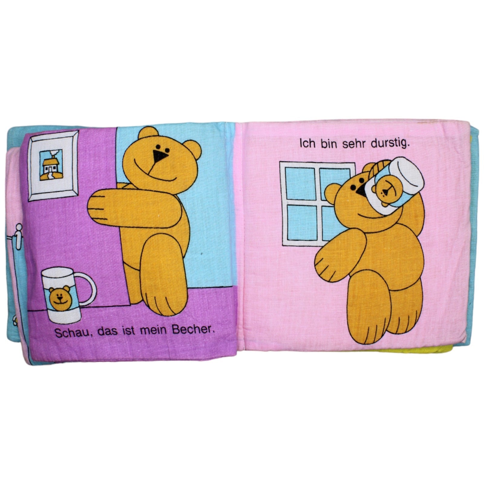 1235202 HEMMA Verlag Vintage Bilderbuchkissen, Mein Teddybär Plüschbuch Kumpel Leo Gebraucht