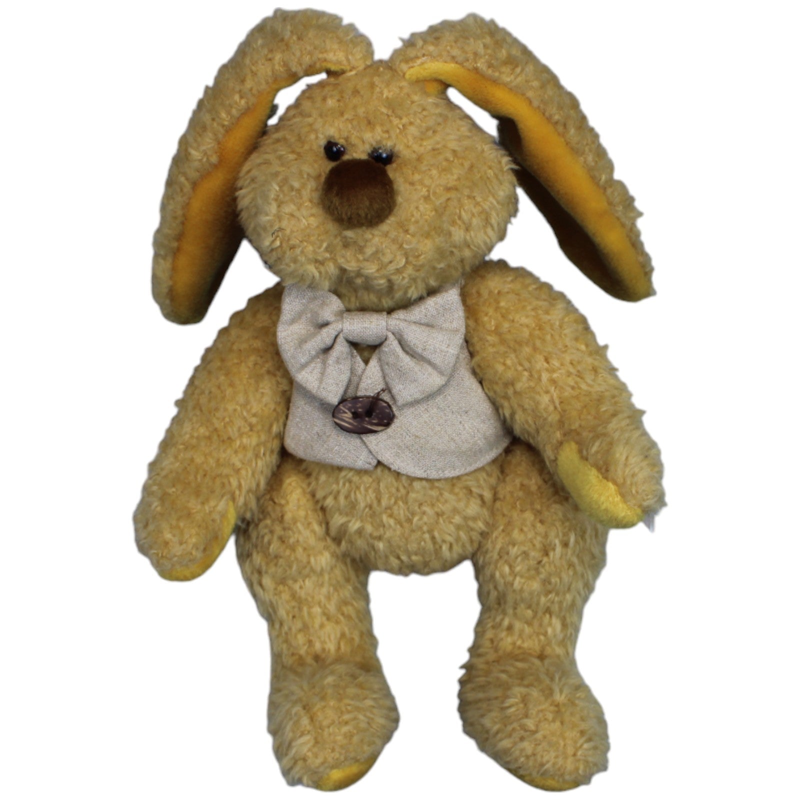 1235288 Sunkid Vintage Hase mit beweglichen Gliedern, Fliege & Weste Kuscheltier Kumpel Leo Gebraucht Osterhase Ostern