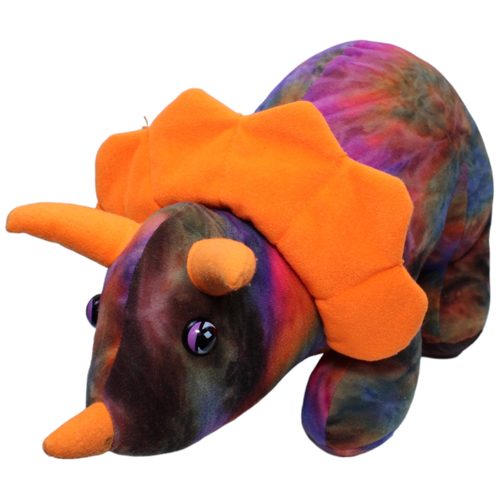 1235297 Unbekannt XL Regenbogen Dinosaurier, Triceratops Kuscheltier Kumpel Leo Dino Gebraucht