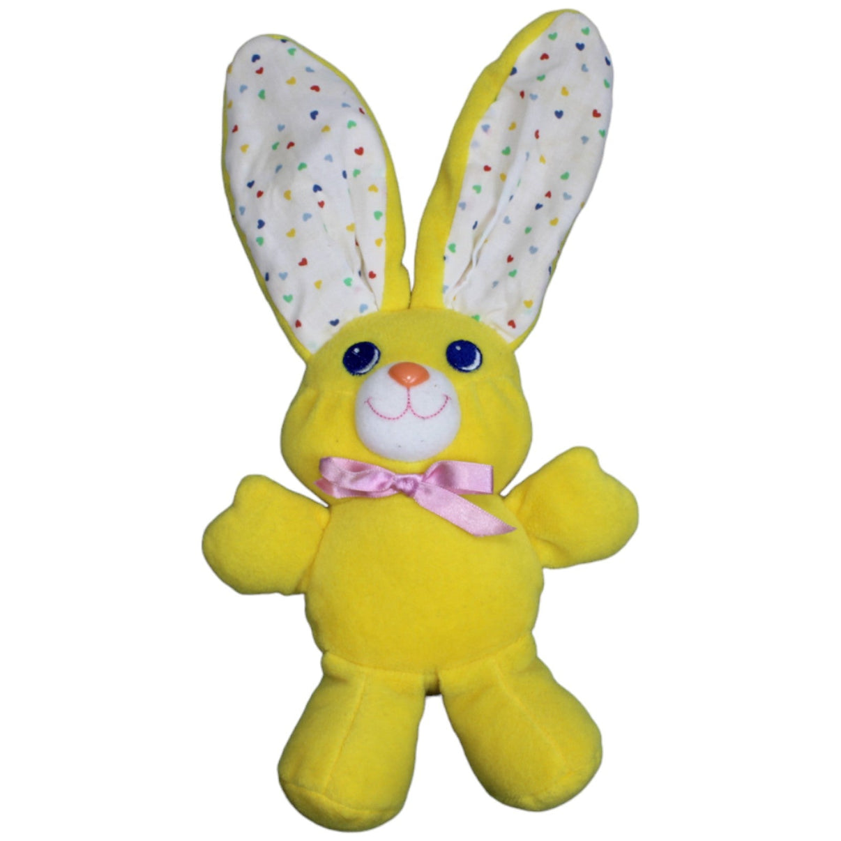1235335 Shelcore, Inc. Vintage, gelber Hase mit Rassel Kuscheltier Kumpel Leo Gebraucht