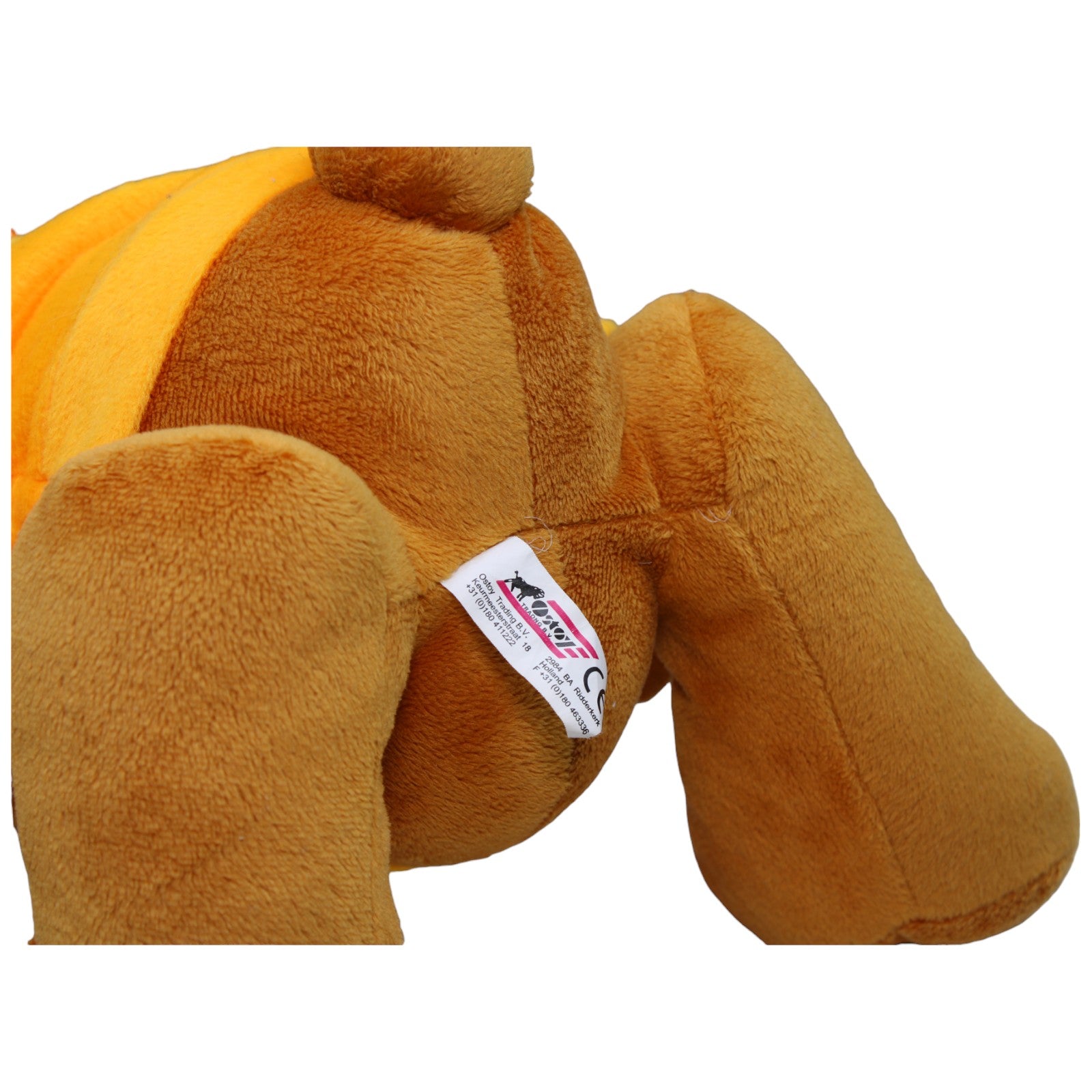 1235338 Ostoy Teddybär mit oranger Mütze und Pullover Kuscheltier Kumpel Leo Bär Gebraucht Teddy