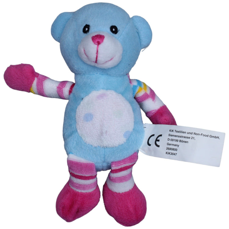 1235344 KiK Schlenker Bär, türkis - rosa Kuscheltier Kumpel Leo Gebraucht