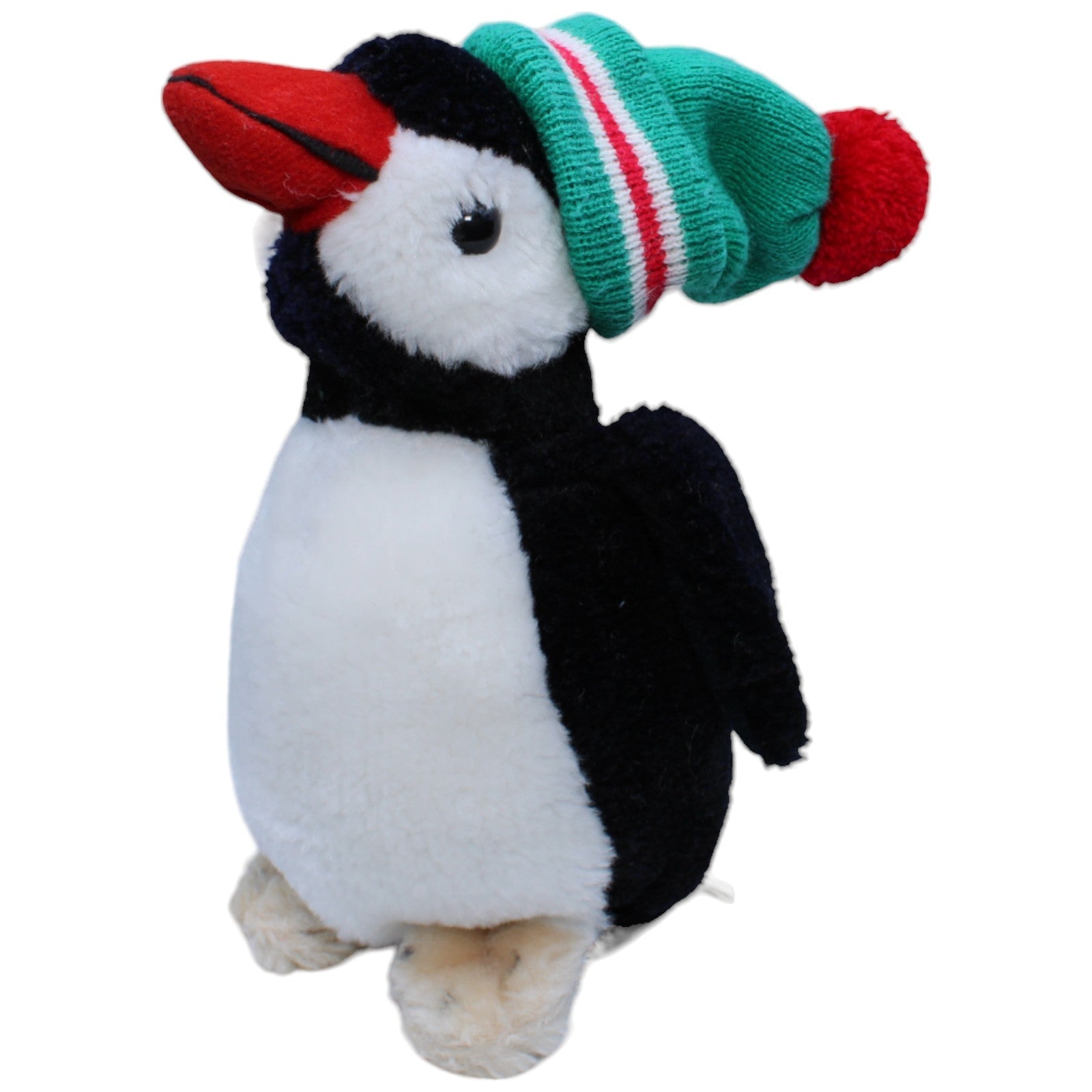 1235345 K + S Hamburg Pinguin mit Strick - Mütze Kuscheltier Kumpel Leo Gebraucht