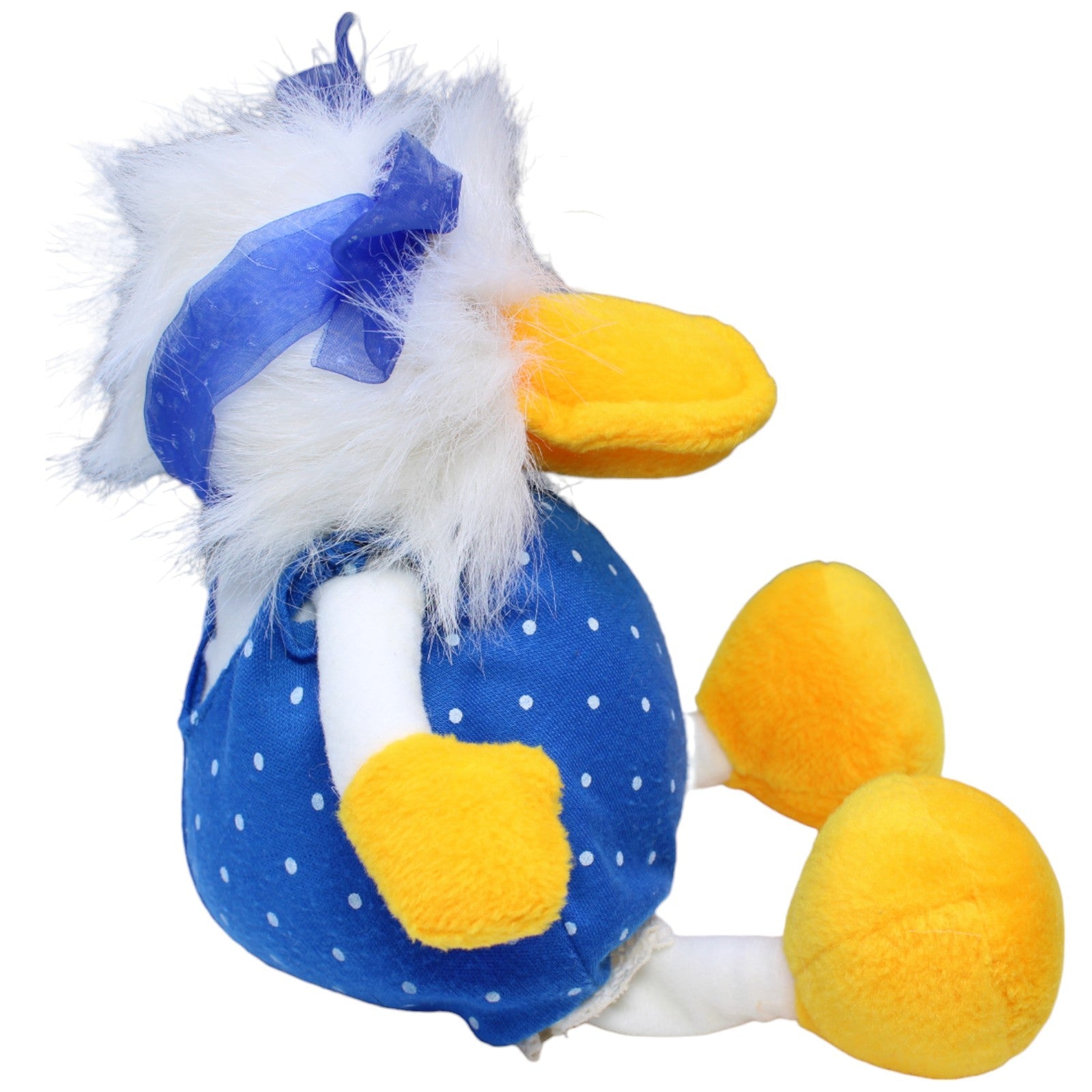 1235357 NICI Vintage Schlenker Ente mit blau - gepunktetem Body Kuscheltier Kumpel Leo Gebraucht