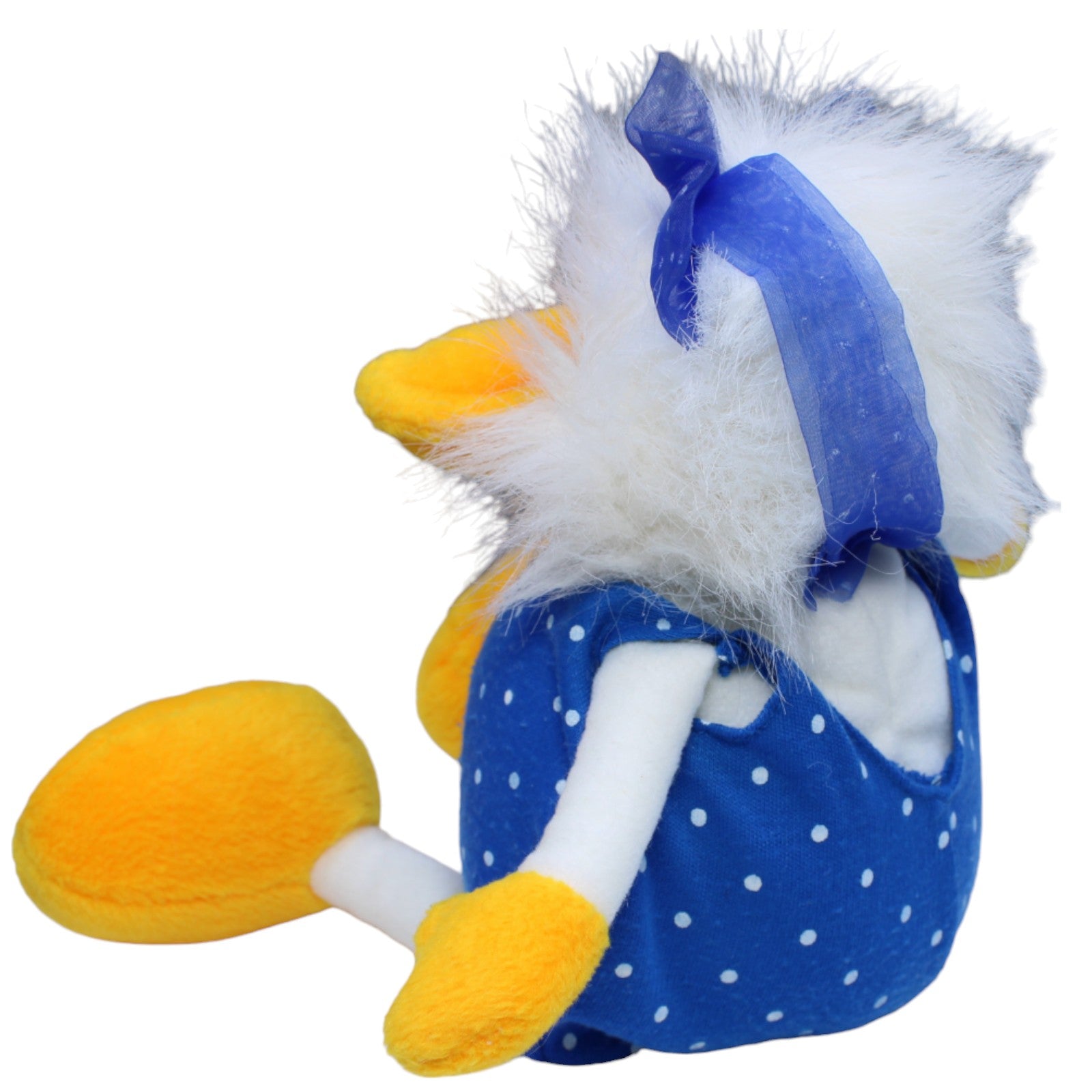 1235357 NICI Vintage Schlenker Ente mit blau - gepunktetem Body Kuscheltier Kumpel Leo Gebraucht