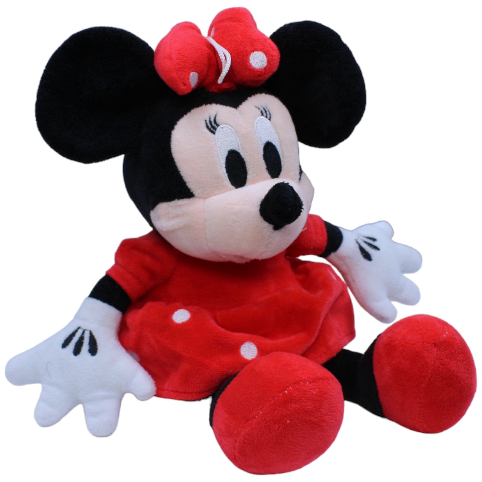 1235444 Unbekannt Disney Minnie Maus in rot - gepunkteten Kleid Kuscheltier Kumpel Leo Gebraucht