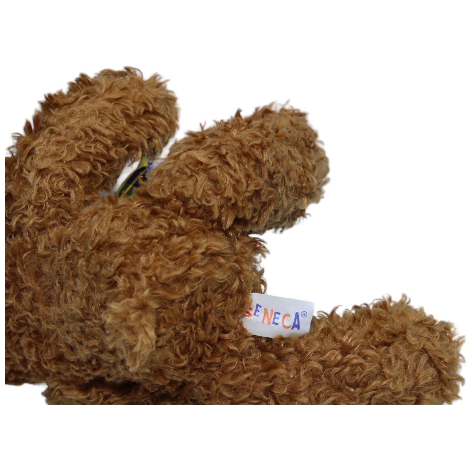 1235448 Seneca Teddybär mit gelb - blauer Schleife Kuscheltier Kumpel Leo Gebraucht