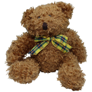 1235448 Seneca Teddybär mit gelb - blauer Schleife Kuscheltier Kumpel Leo Gebraucht