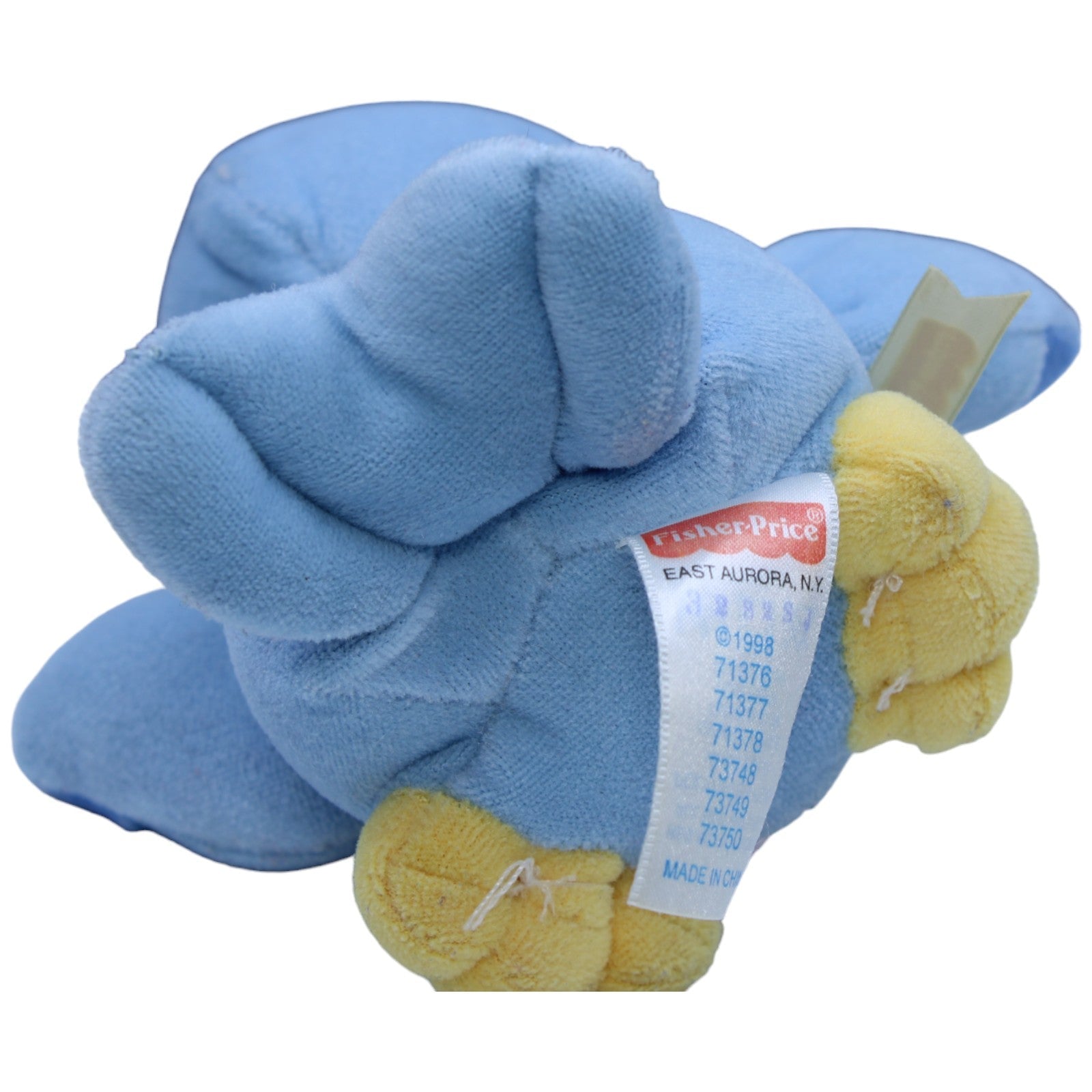 1235449 Fisher - Price Vintage Zwitscher - Vogel, blau Kuscheltier Kumpel Leo Gebraucht Vintage