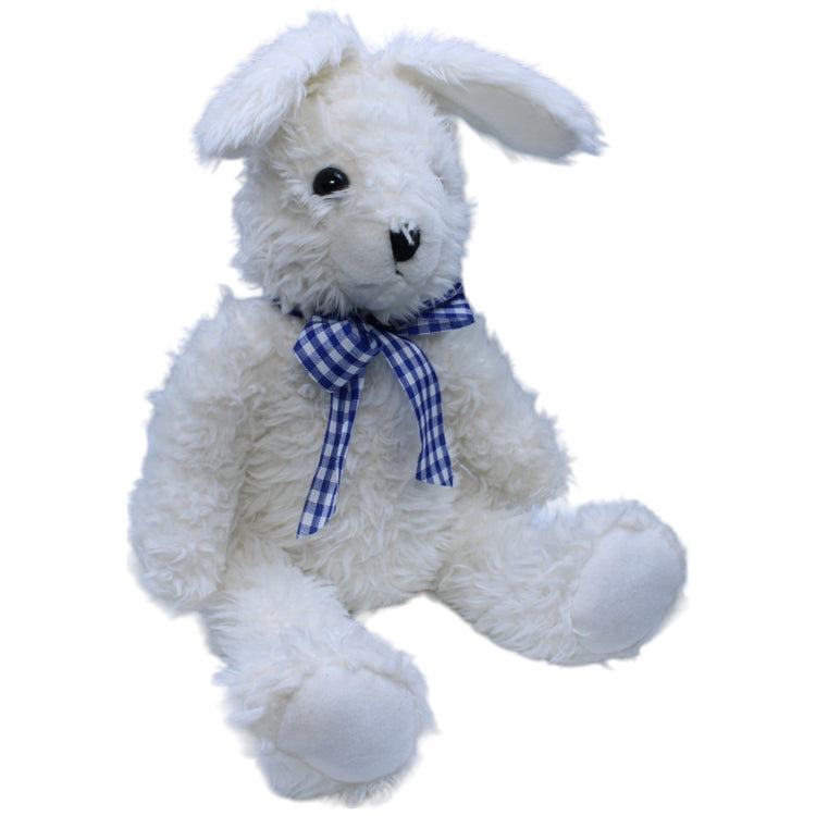 1235494 Heng & Feliciano Weiße Hase mit blau - karierter Schleife Kuscheltier Kumpel Leo Gebraucht