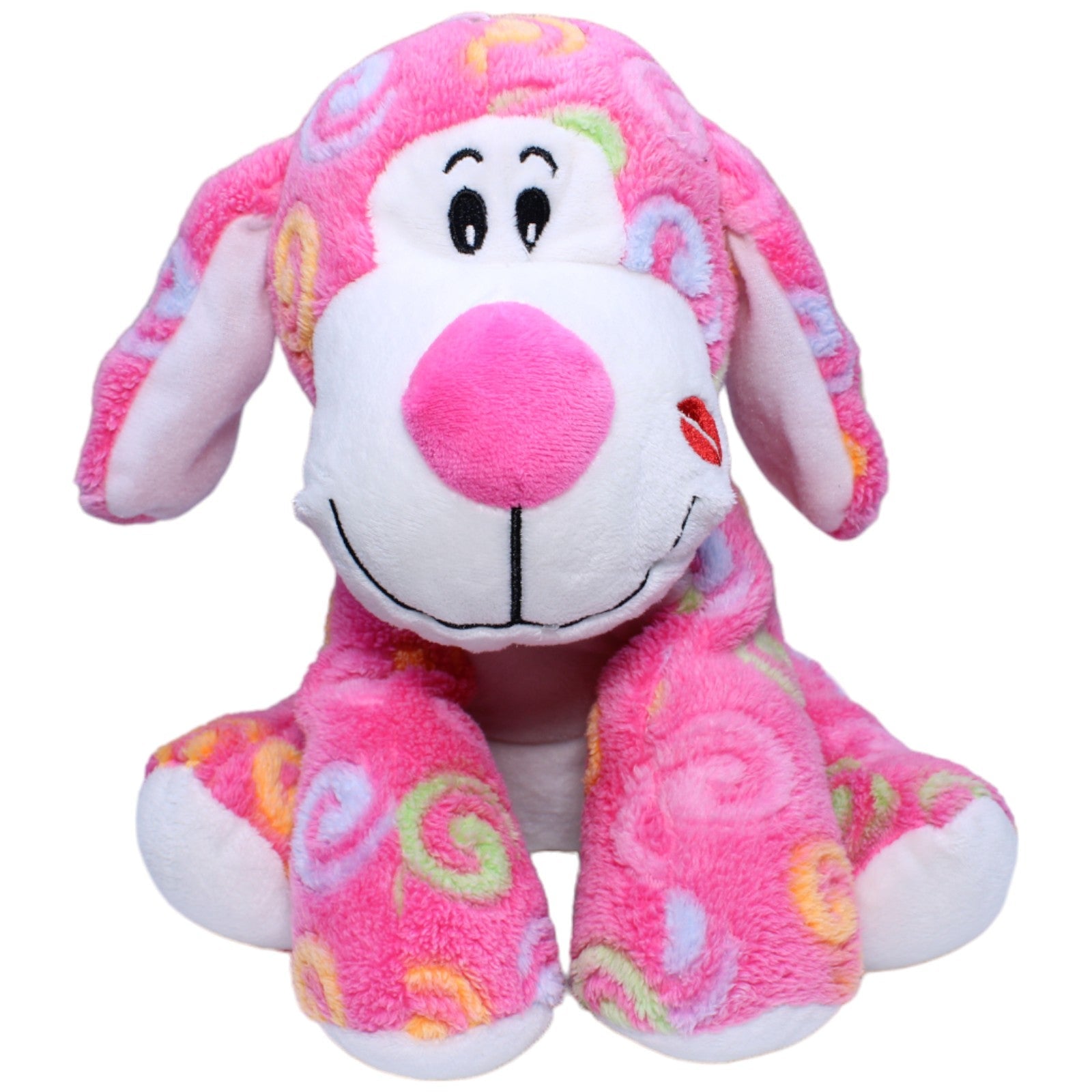 1235514 Morgenroth Rosa Hund, sitzend Kuscheltier Kumpel Leo Gebraucht Hund