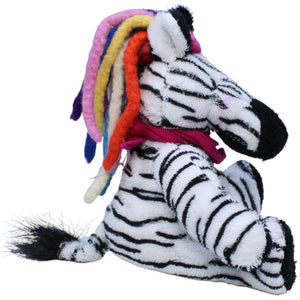 1235551 Heunec Rasta Zebra sitzend, Rodscha aus Kambodscha und Tom Palme Kuscheltier Kumpel Leo Gebraucht