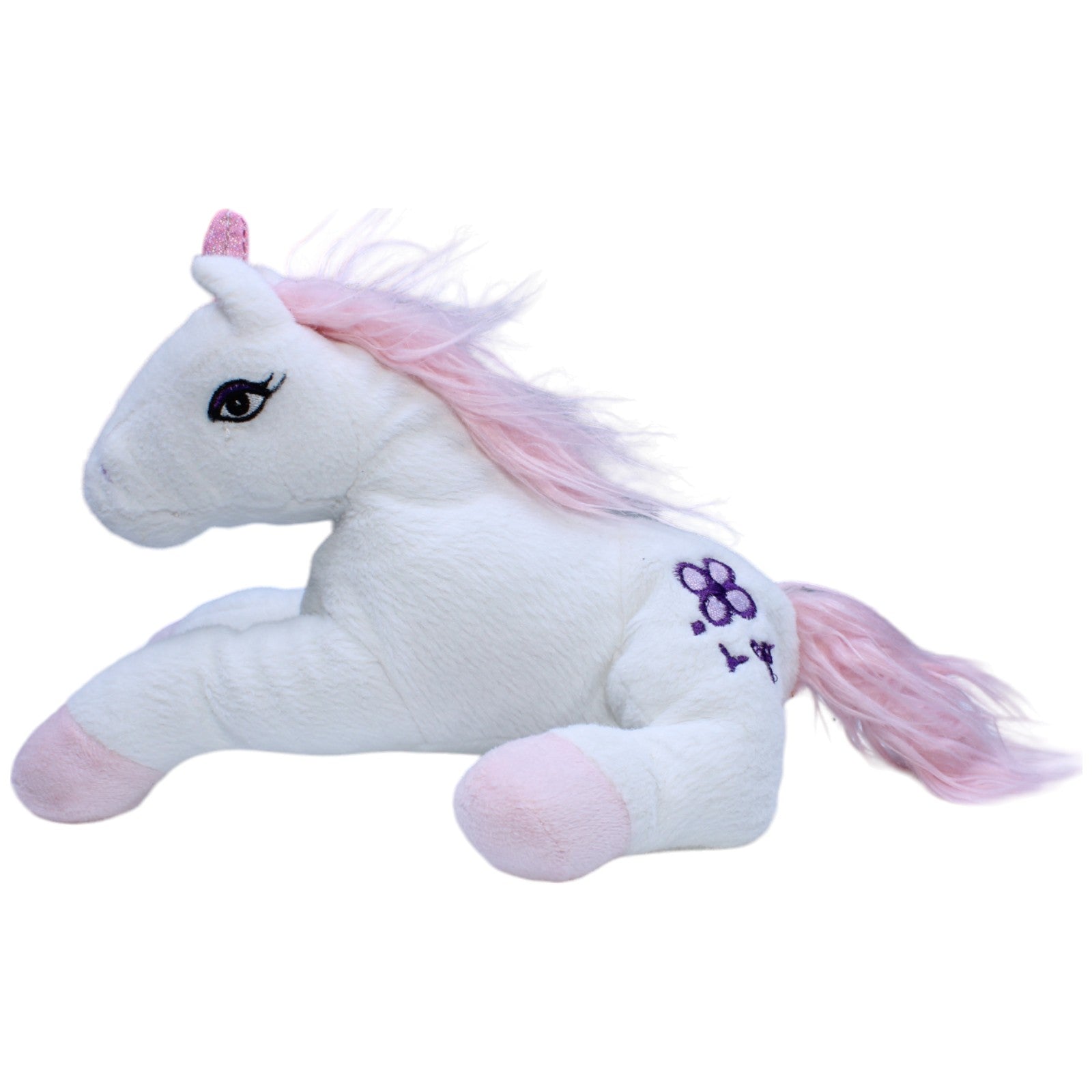 1235552 Toy Place Einhorn mit Blumen, liegend Kuscheltier Kumpel Leo Gebraucht Müller