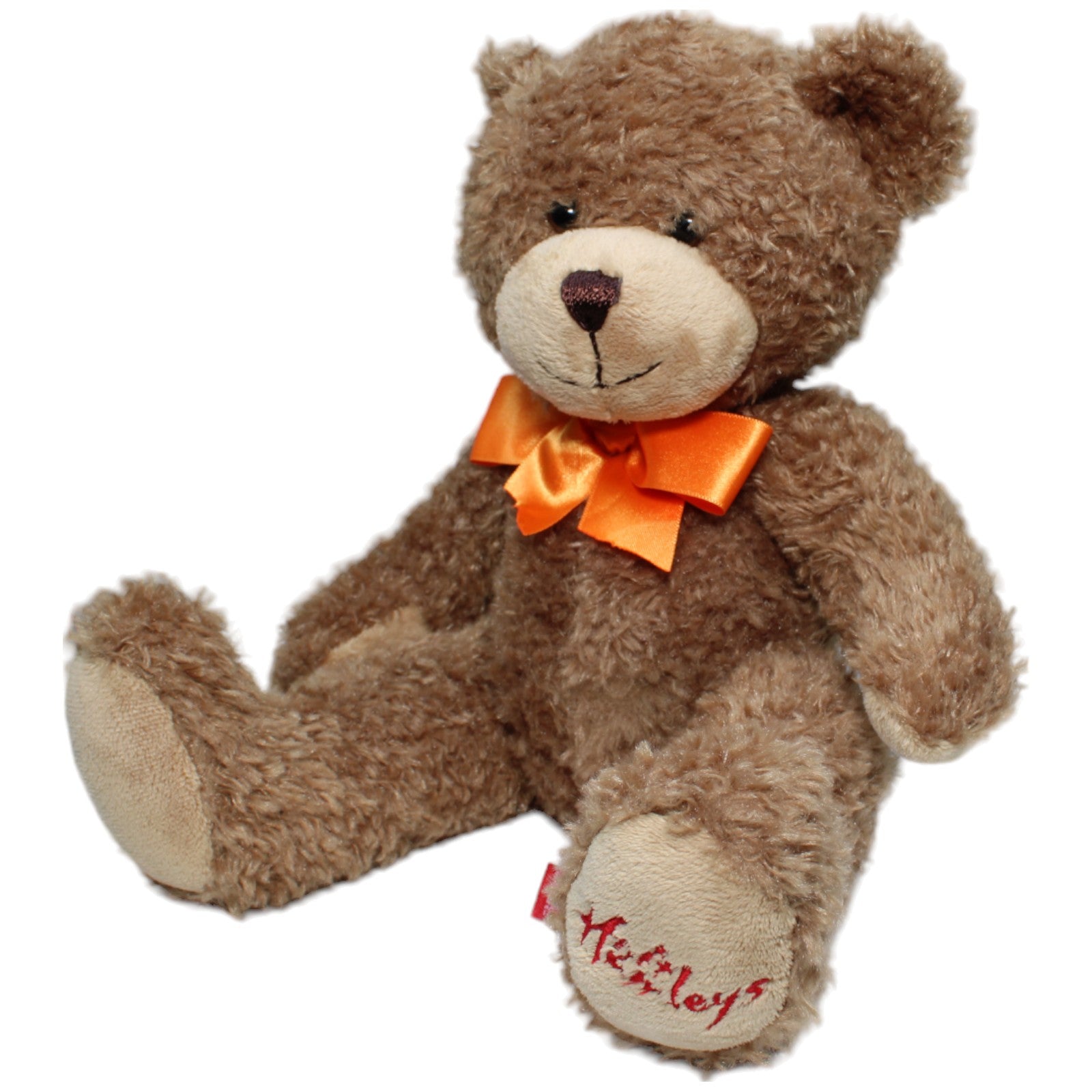 1235555 Hamleys Teddybär mit oranger Schleifer Kuscheltier Kumpel Leo Gebraucht