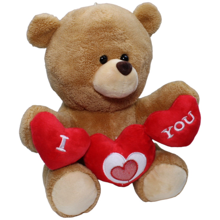 1235582 Flos Toys Teddybär mit drei Herzen "I Love You" Kuscheltier Kumpel Leo Gebraucht