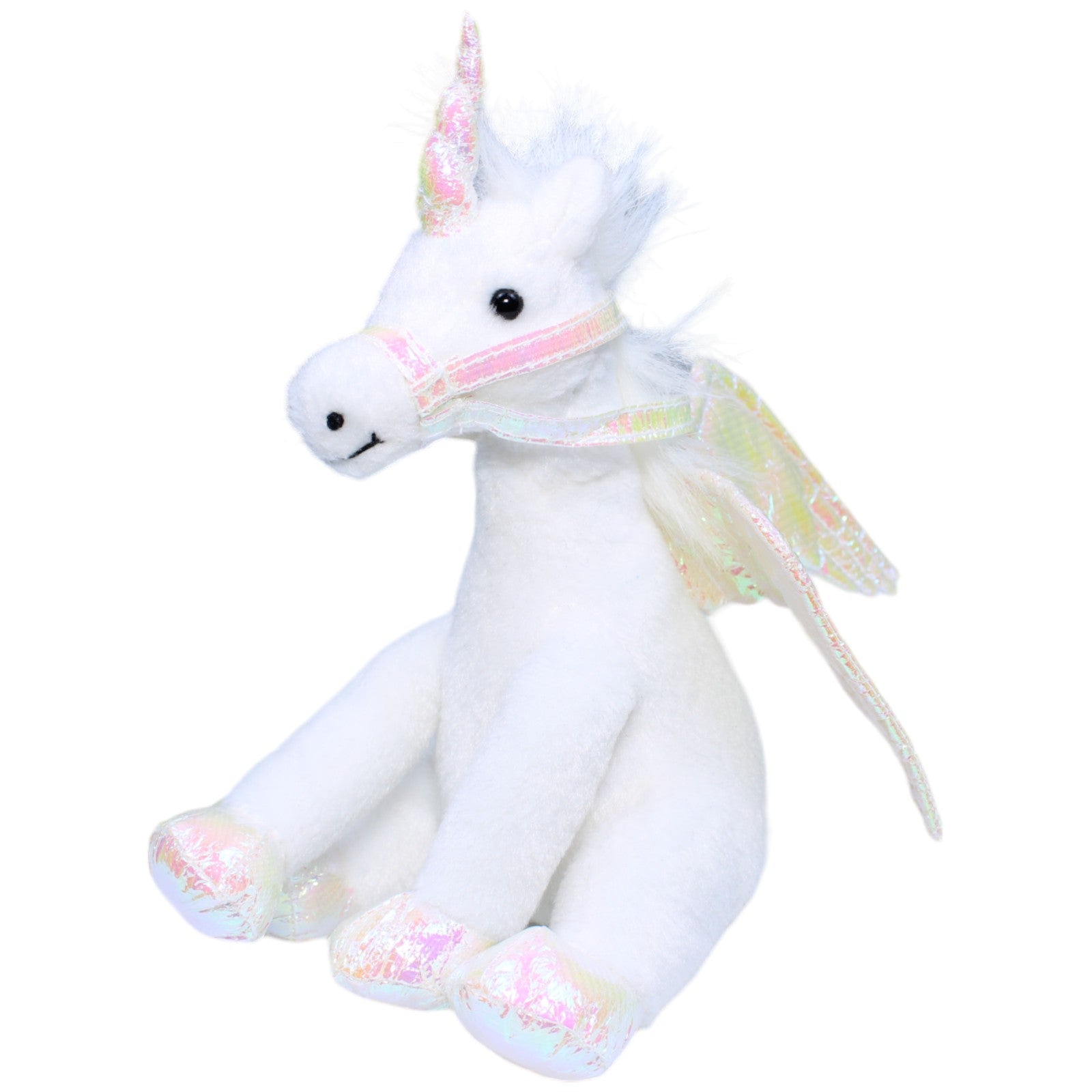 1235595 Unbekannt Pegasus Einhorn, weiß Kuscheltier Kumpel Leo Fantasy Gebraucht