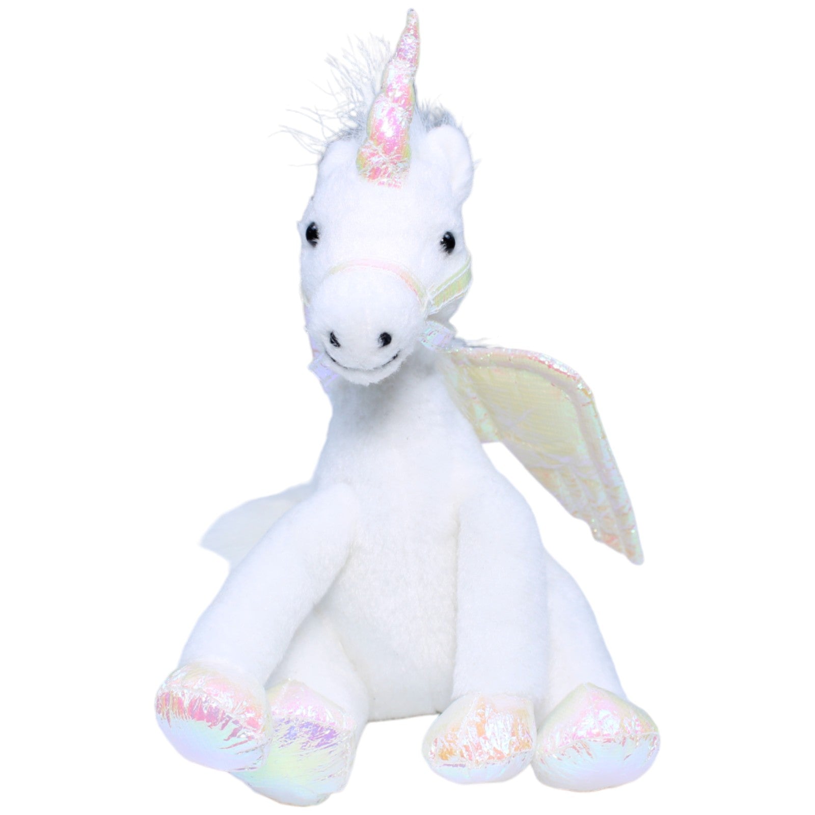 1235595 Unbekannt Pegasus Einhorn, weiß Kuscheltier Kumpel Leo Fantasy Gebraucht