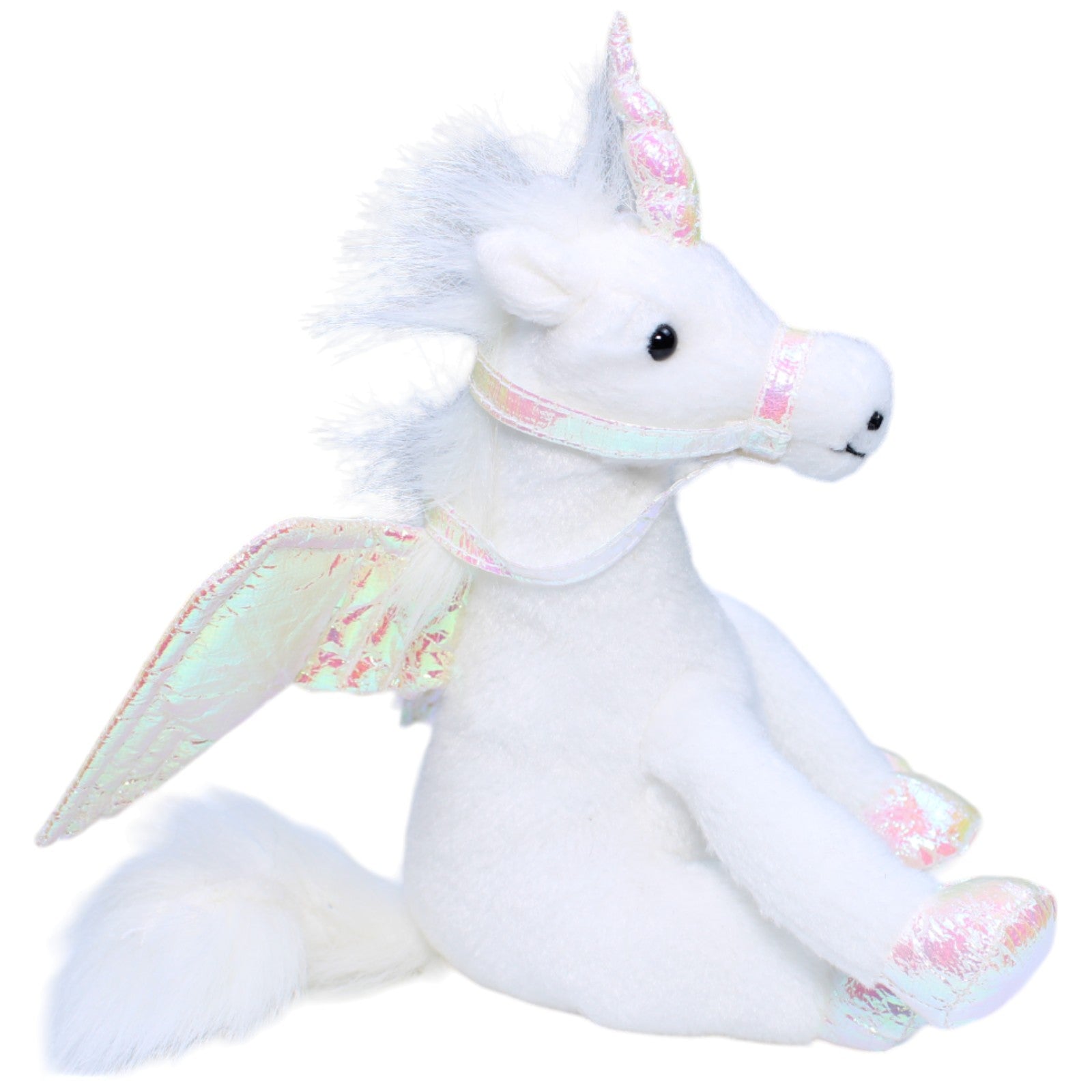 1235595 Unbekannt Pegasus Einhorn, weiß Kuscheltier Kumpel Leo Fantasy Gebraucht