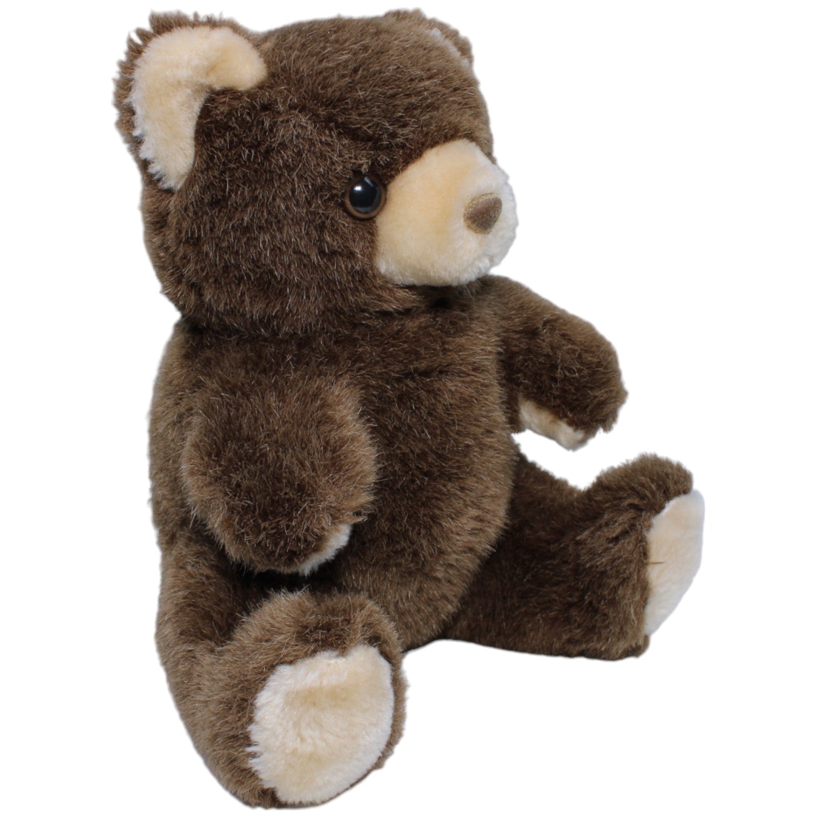 1235602 Plüco Teddybär braun, sitzend Kuscheltier Kumpel Leo Bär Gebraucht Teddy