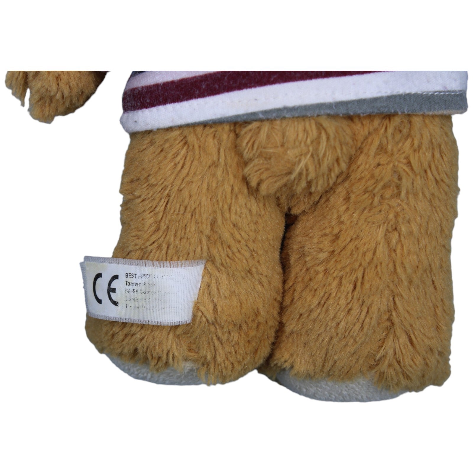 1235620 Unbekannt Teddybär mit gestreiftem T - Shirt Kuscheltier Kumpel Leo Bär Gebraucht Teddy