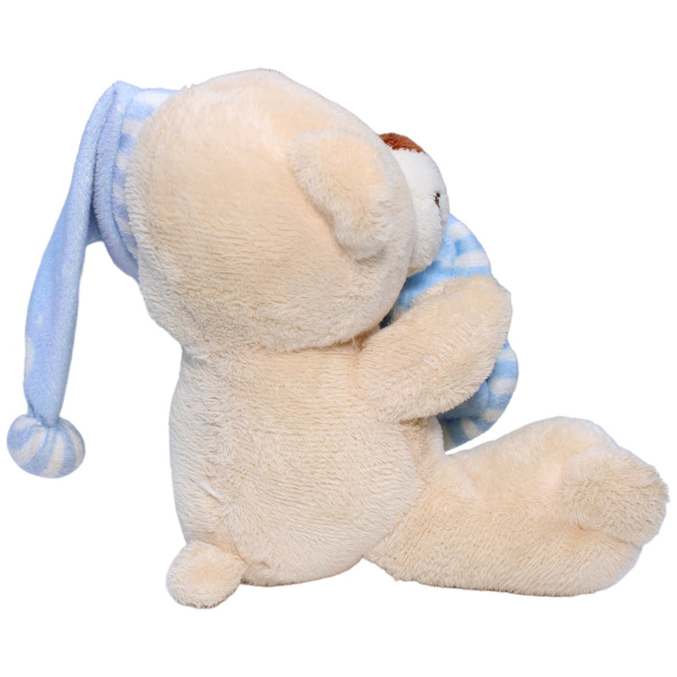 1235645 Flos Toys Teddybär mit Schlafmütze und Kissen Kuscheltier Kumpel Leo Bär Gebraucht Teddy