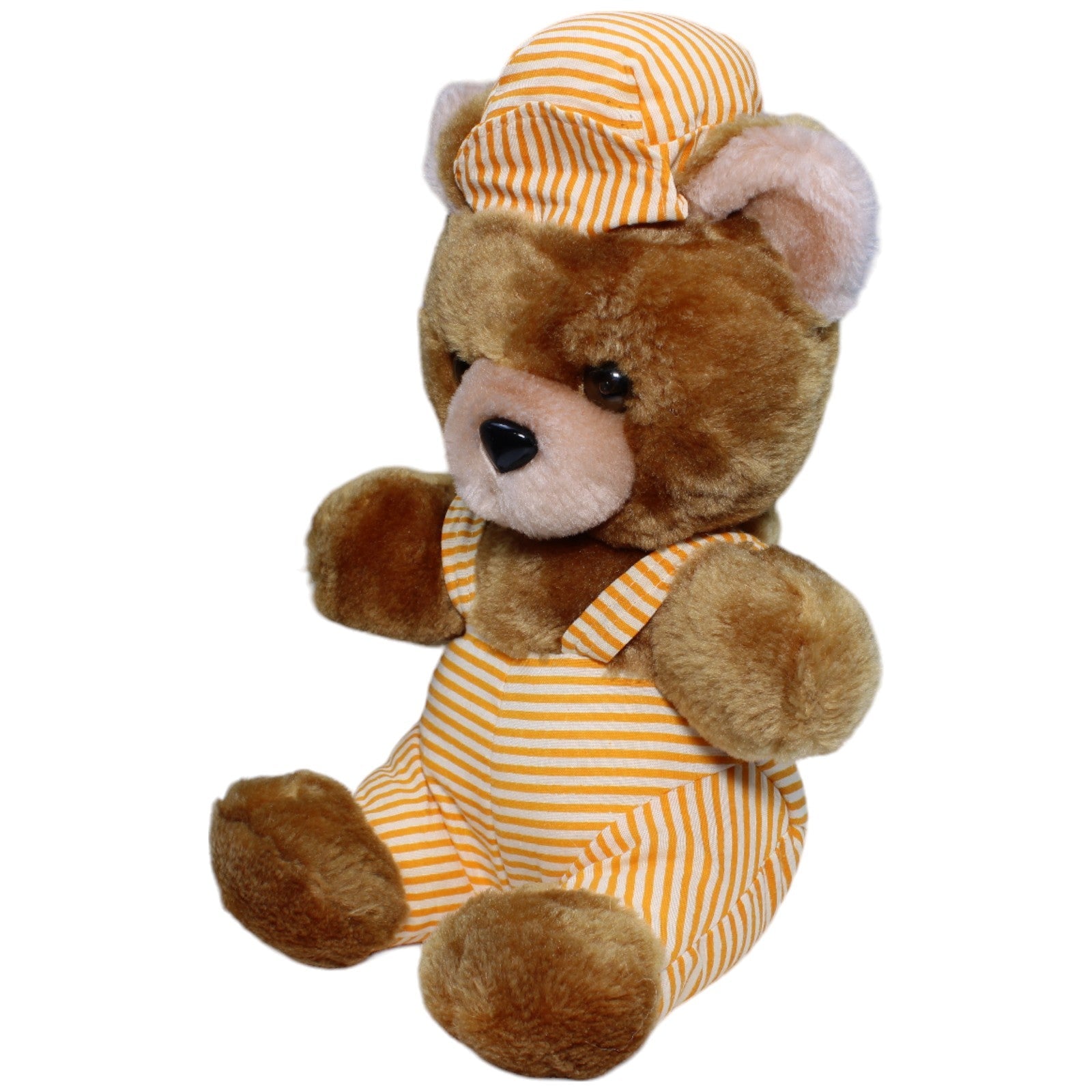 1235650 Kathreiner Aktiengesellschaft Vintage Teddybär mit gestreifter Kleidung Kuscheltier Kumpel Leo Bär Gebraucht Teddy