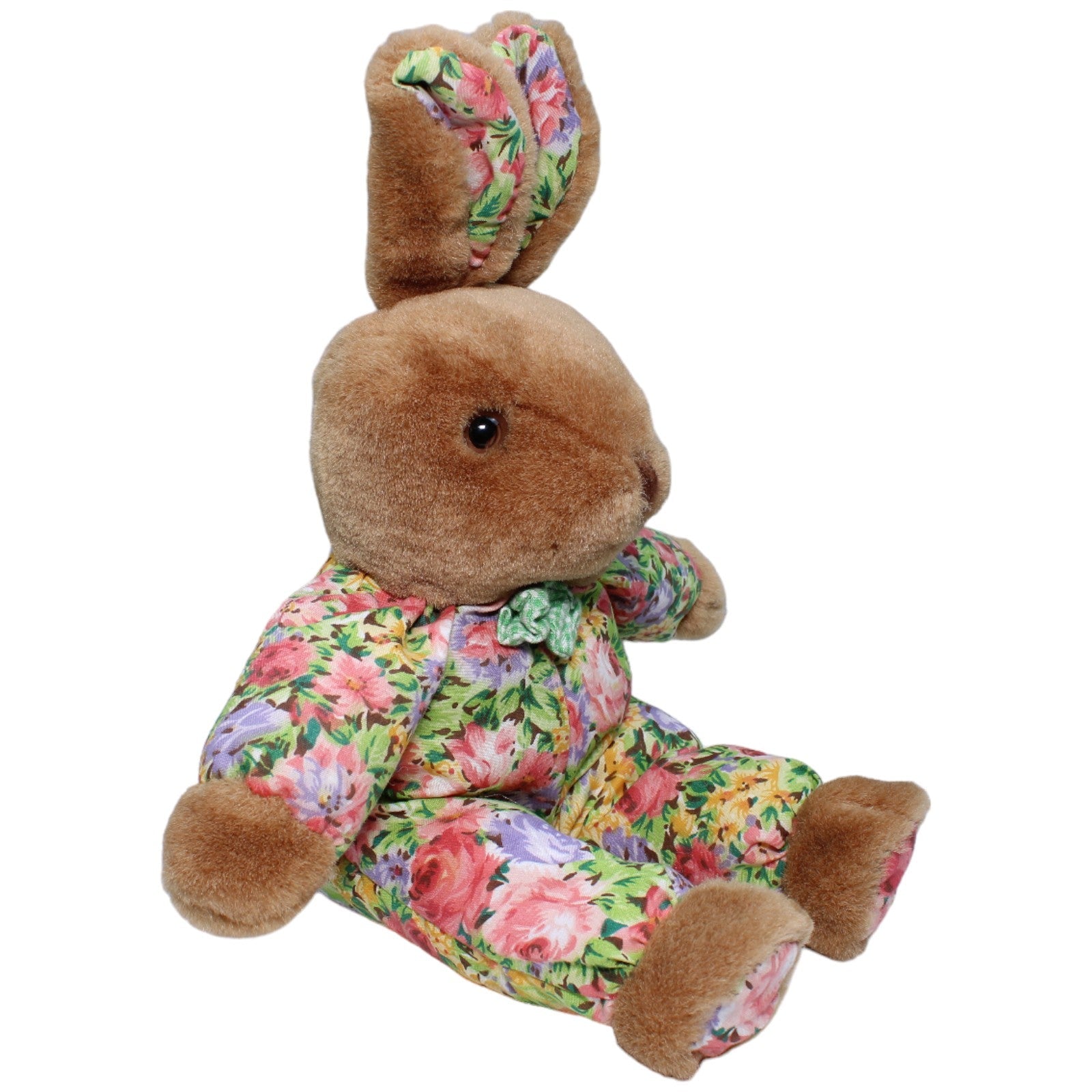 1235661 Anna Club Plush Vintage Leather - Tagline, Hase mit Blumenmuster Kuscheltier Kumpel Leo Gebraucht Kaninchen