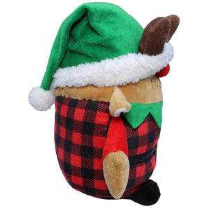 1235666 Linzy Toys Inc. Rentier Wichtel mit grüner Weihnachtsmütze Kuscheltier Kumpel Leo Gebraucht Weihnachten